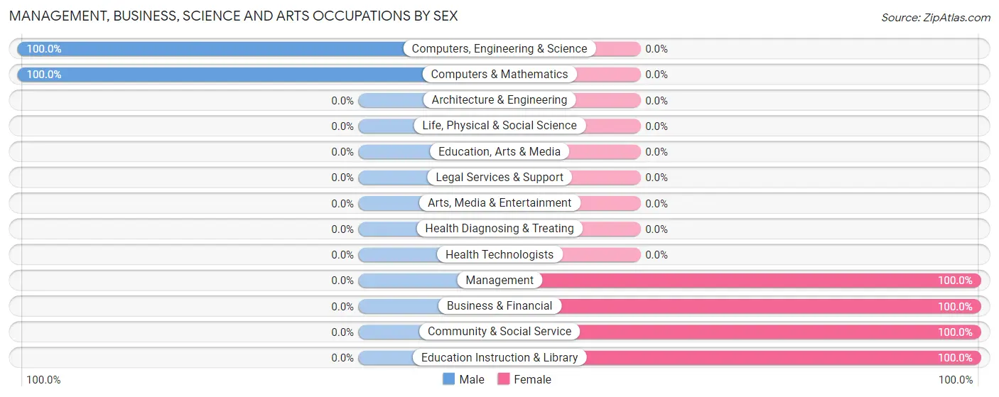Management, Business, Science and Arts Occupations by Sex in Joes