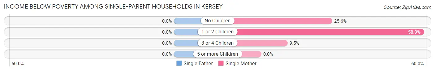 Income Below Poverty Among Single-Parent Households in Kersey
