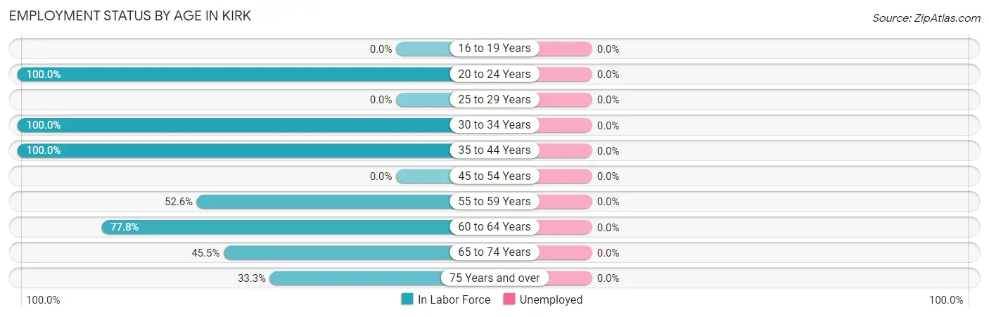 Employment Status by Age in Kirk