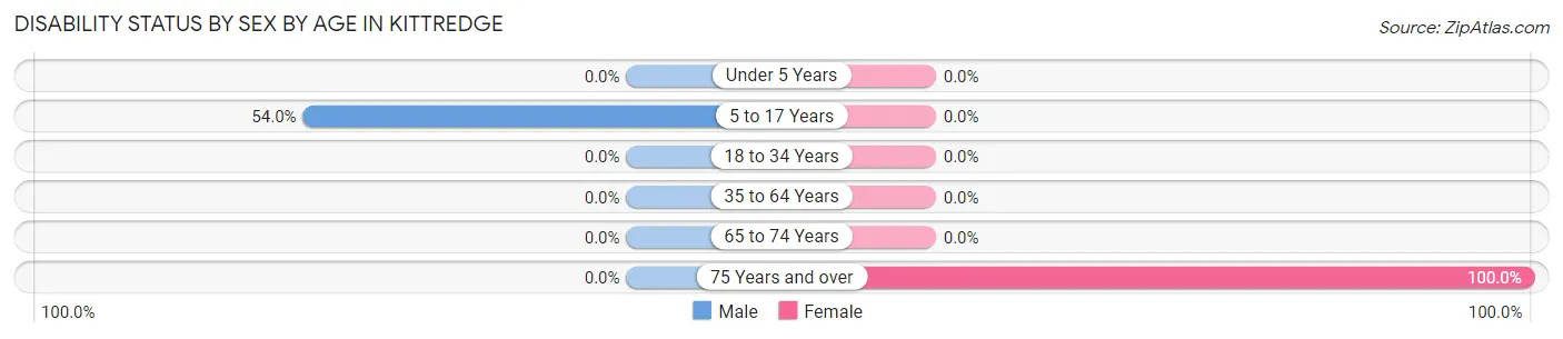 Disability Status by Sex by Age in Kittredge