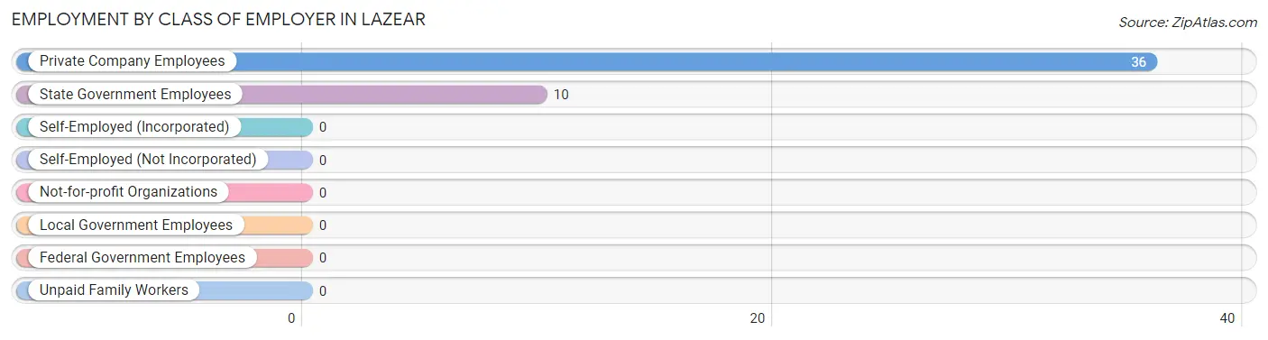 Employment by Class of Employer in Lazear