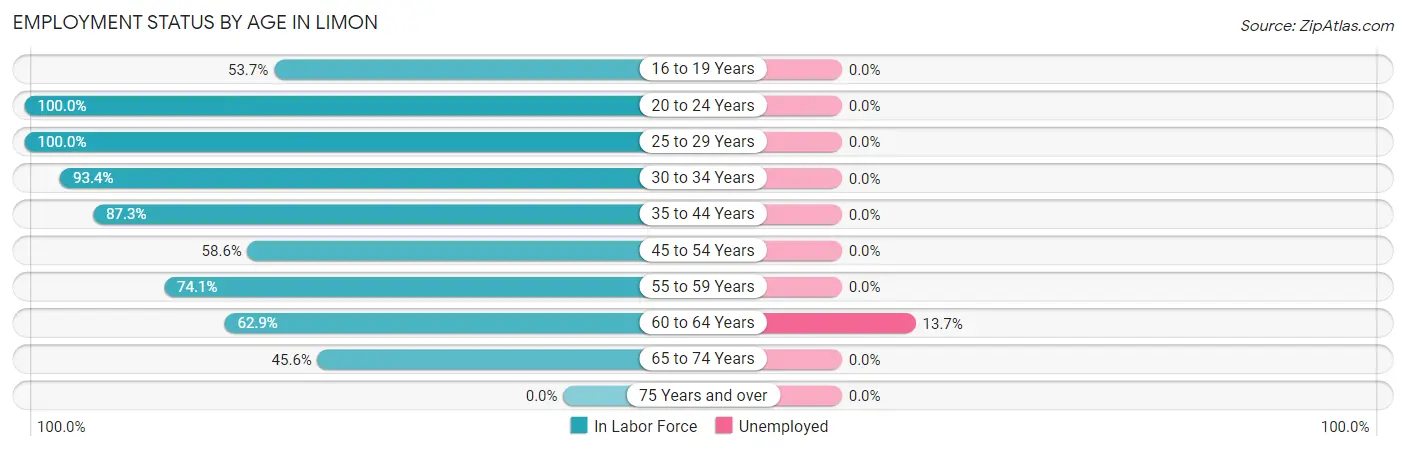 Employment Status by Age in Limon