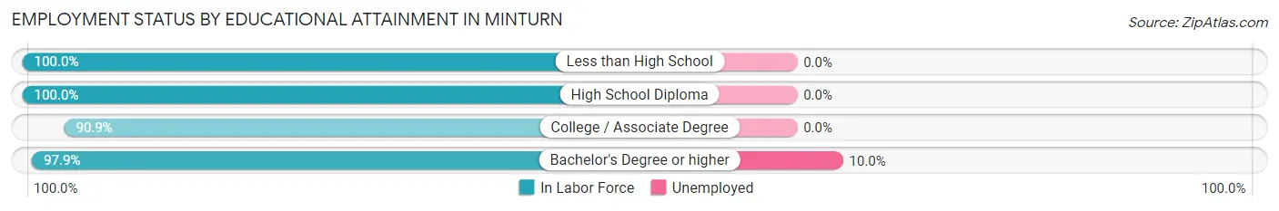 Employment Status by Educational Attainment in Minturn