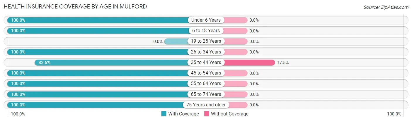 Health Insurance Coverage by Age in Mulford