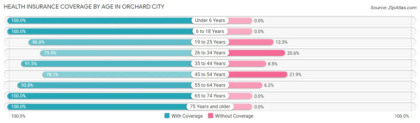 Health Insurance Coverage by Age in Orchard City