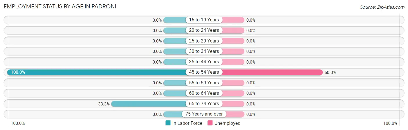 Employment Status by Age in Padroni