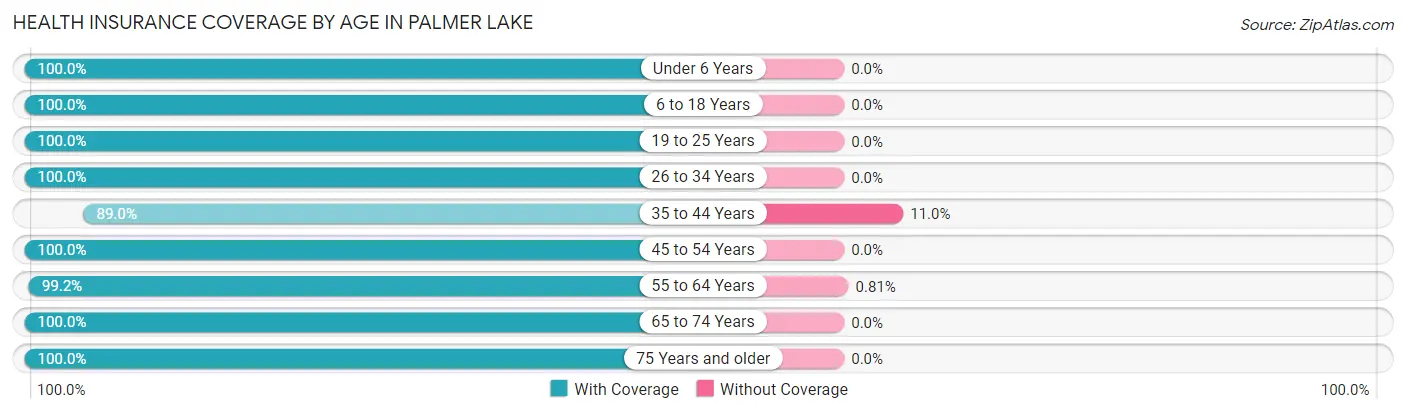 Health Insurance Coverage by Age in Palmer Lake