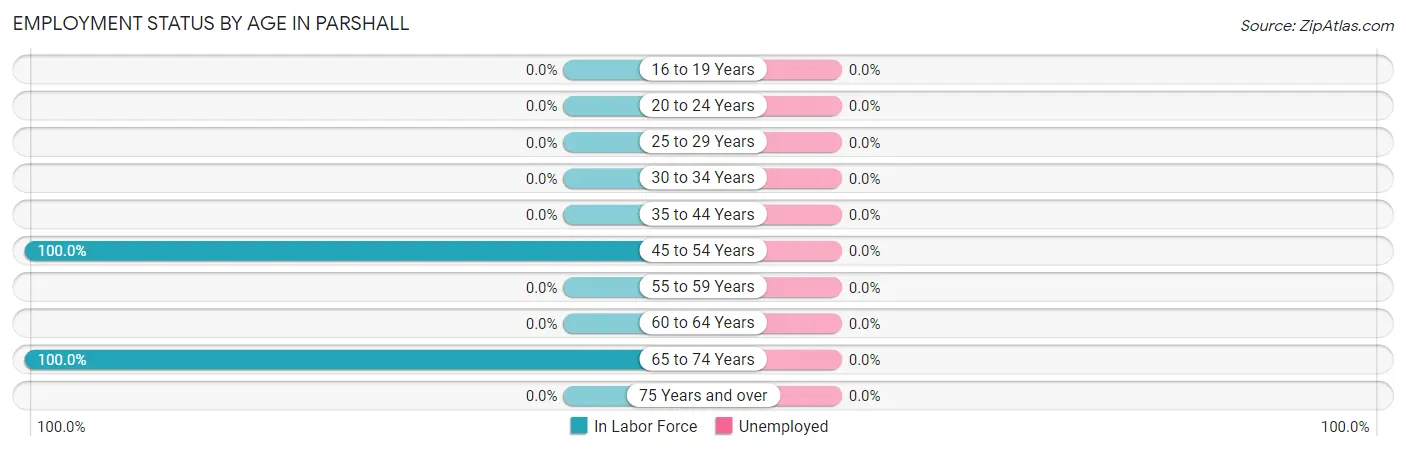 Employment Status by Age in Parshall