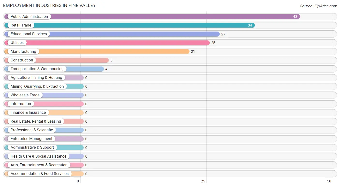 Employment Industries in Pine Valley