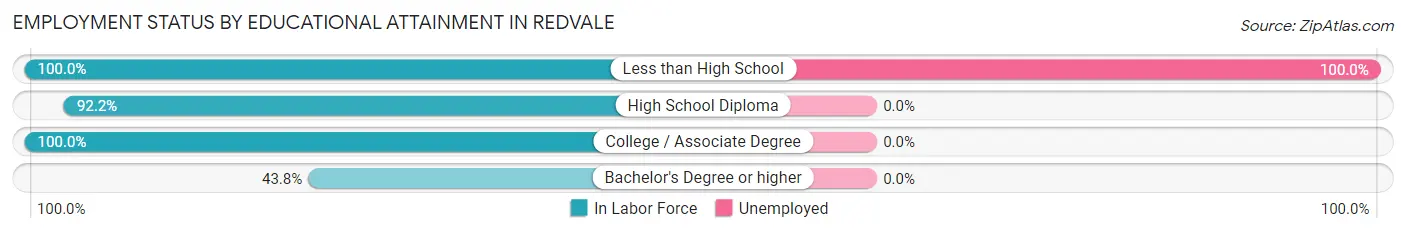Employment Status by Educational Attainment in Redvale