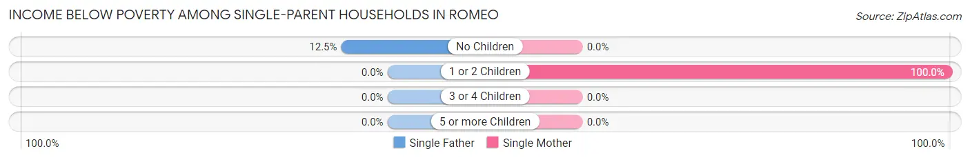 Income Below Poverty Among Single-Parent Households in Romeo