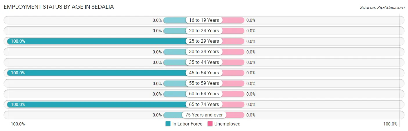 Employment Status by Age in Sedalia