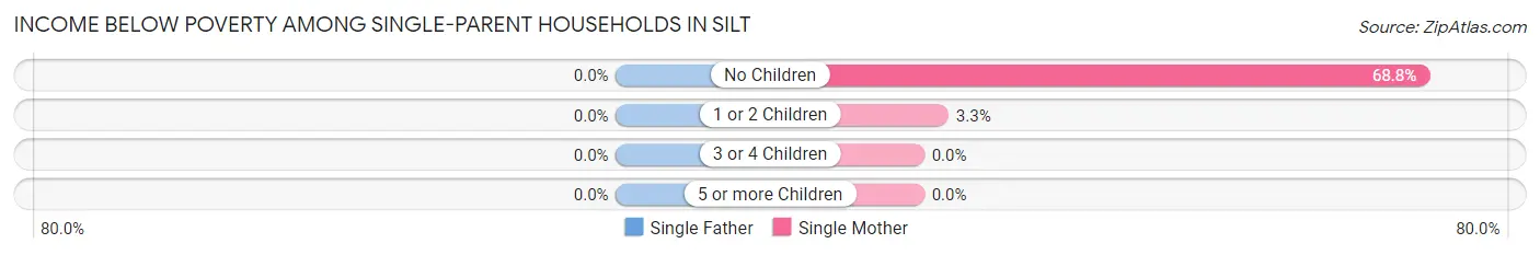 Income Below Poverty Among Single-Parent Households in Silt