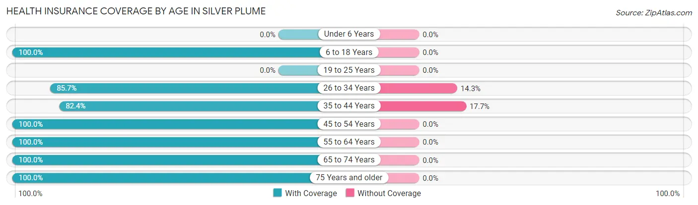 Health Insurance Coverage by Age in Silver Plume
