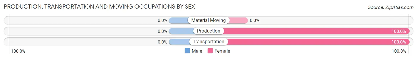 Production, Transportation and Moving Occupations by Sex in Snowmass Village
