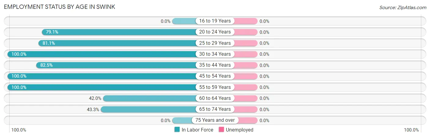 Employment Status by Age in Swink