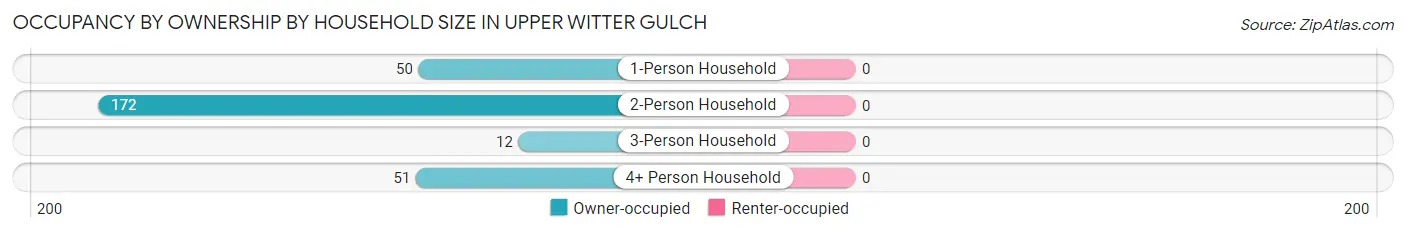 Occupancy by Ownership by Household Size in Upper Witter Gulch