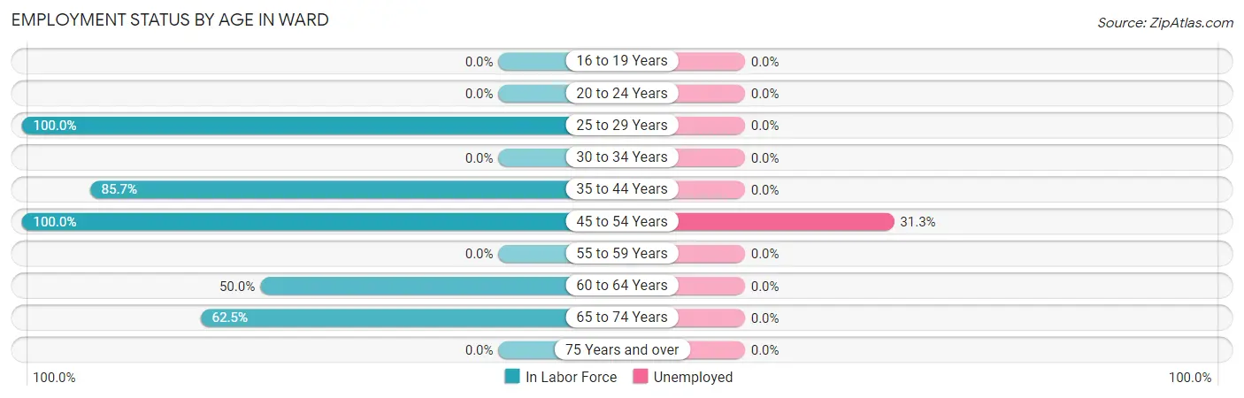 Employment Status by Age in Ward