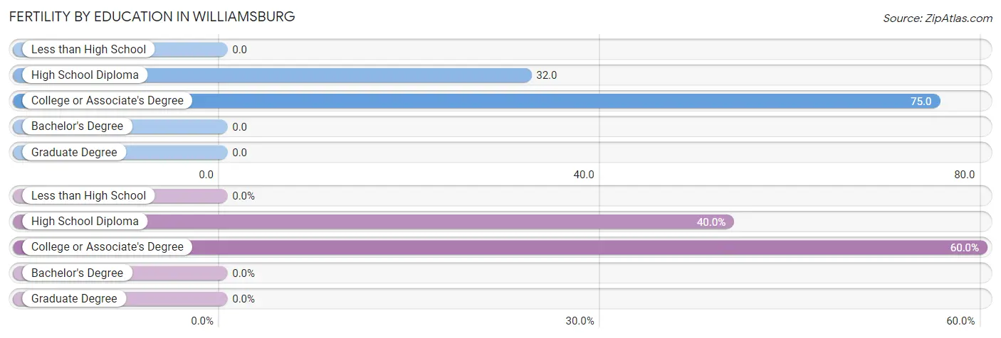 Female Fertility by Education Attainment in Williamsburg