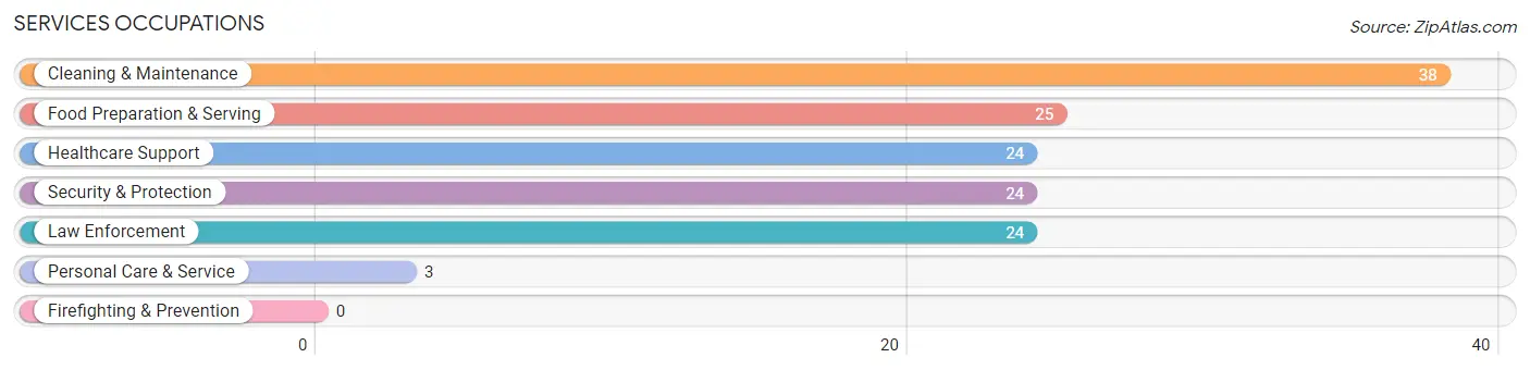 Services Occupations in Williamsburg