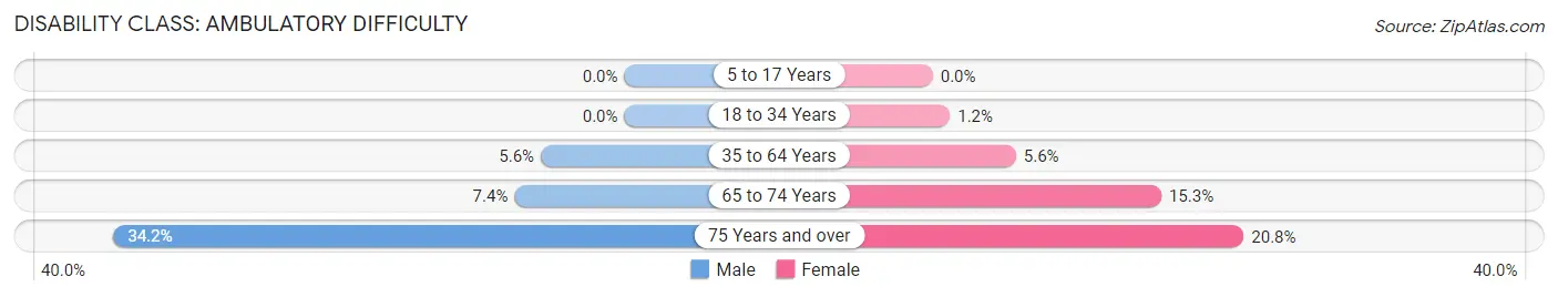 Disability in Ansonia: <span>Ambulatory Difficulty</span>