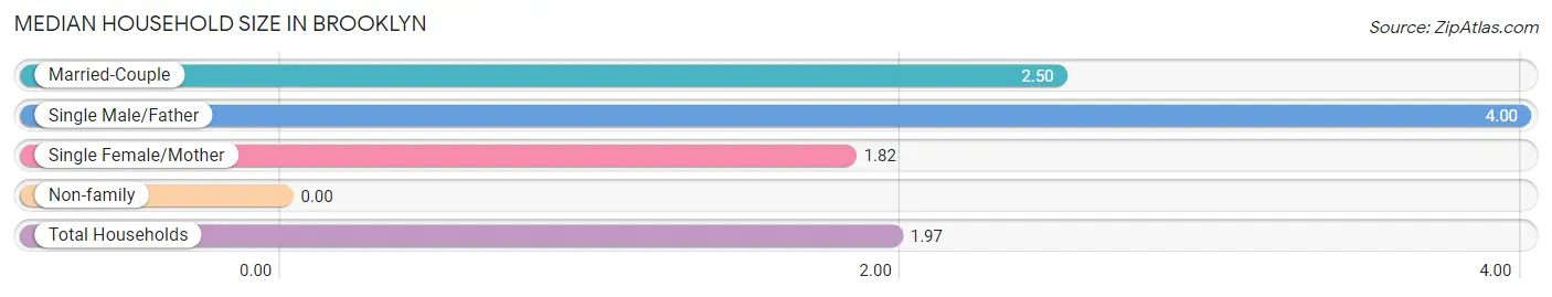 Median Household Size in Brooklyn