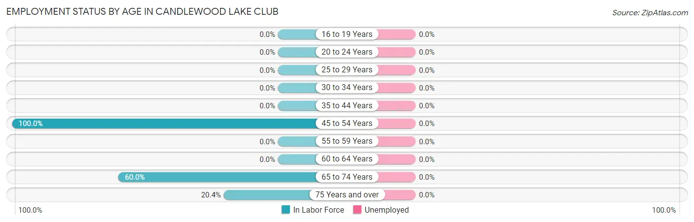 Employment Status by Age in Candlewood Lake Club