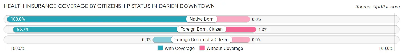 Health Insurance Coverage by Citizenship Status in Darien Downtown
