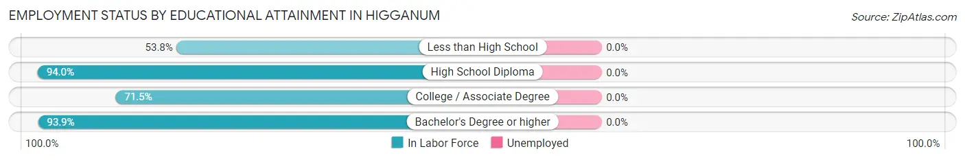 Employment Status by Educational Attainment in Higganum