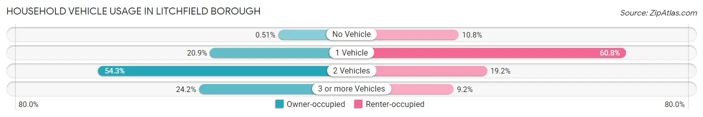 Household Vehicle Usage in Litchfield borough