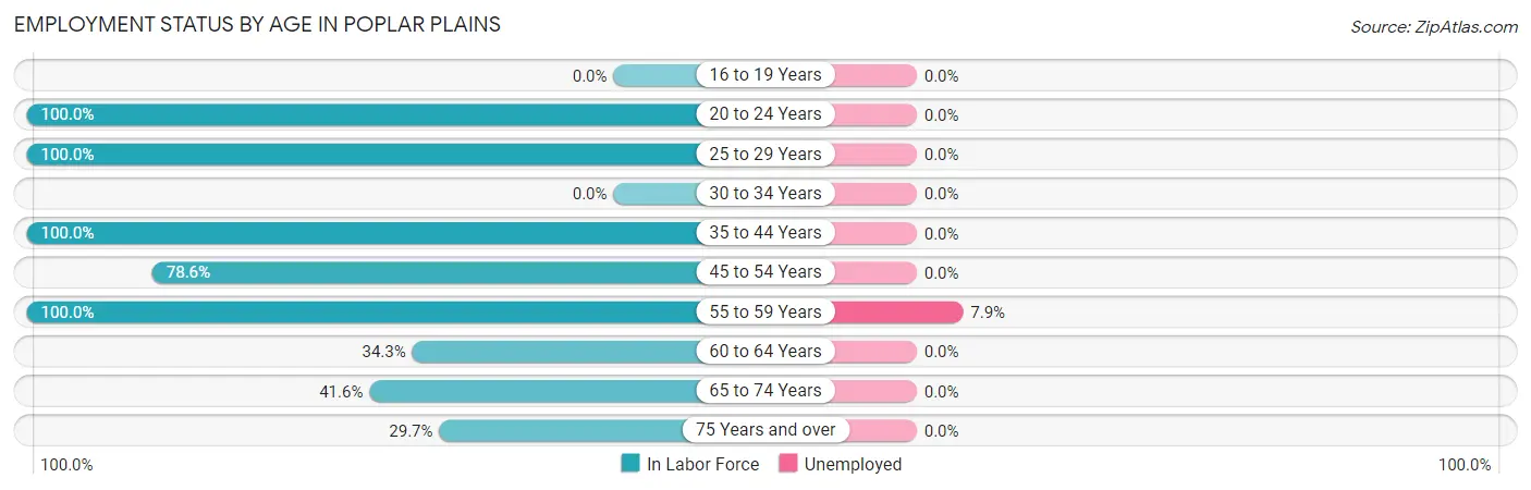 Employment Status by Age in Poplar Plains