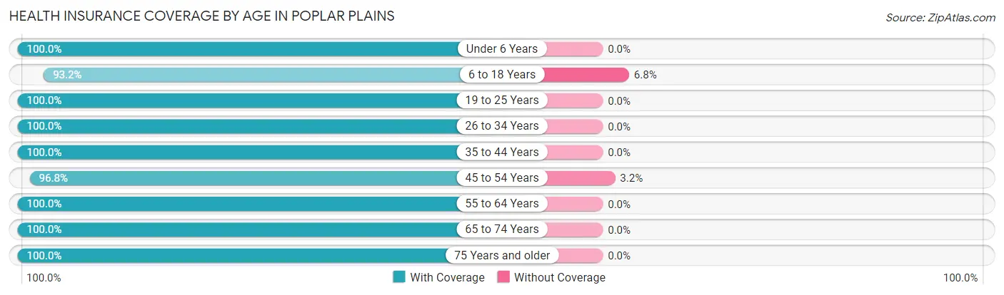 Health Insurance Coverage by Age in Poplar Plains