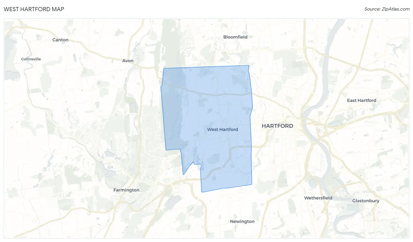 West Hartford Map