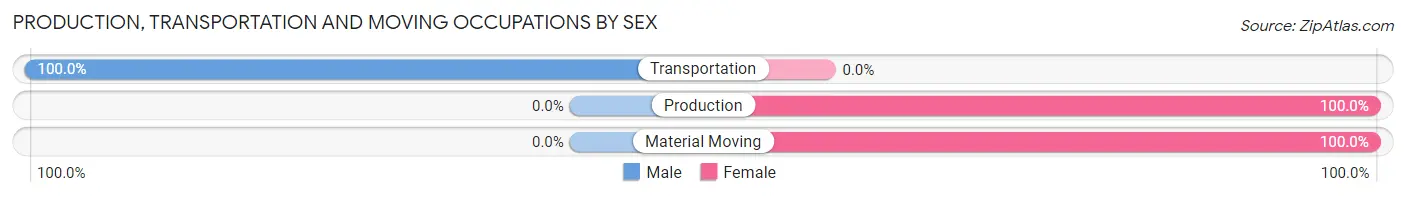 Production, Transportation and Moving Occupations by Sex in Houston