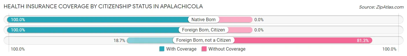 Health Insurance Coverage by Citizenship Status in Apalachicola