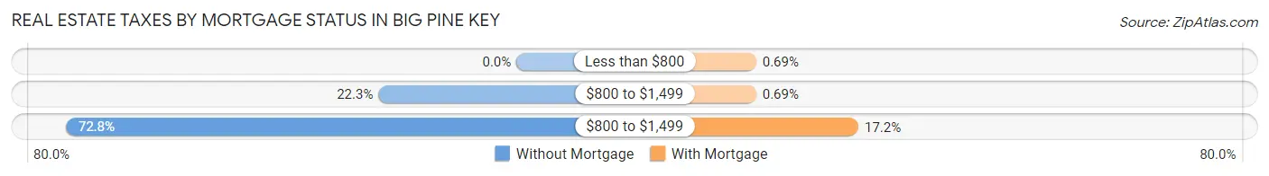 Real Estate Taxes by Mortgage Status in Big Pine Key