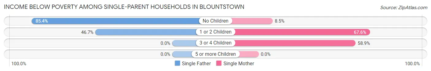 Income Below Poverty Among Single-Parent Households in Blountstown