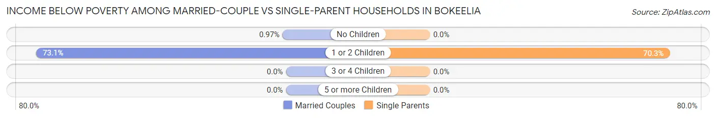 Income Below Poverty Among Married-Couple vs Single-Parent Households in Bokeelia