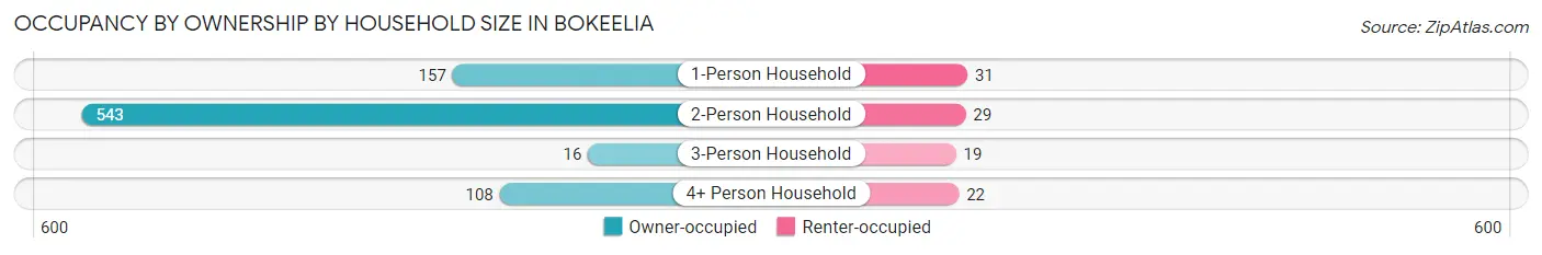 Occupancy by Ownership by Household Size in Bokeelia