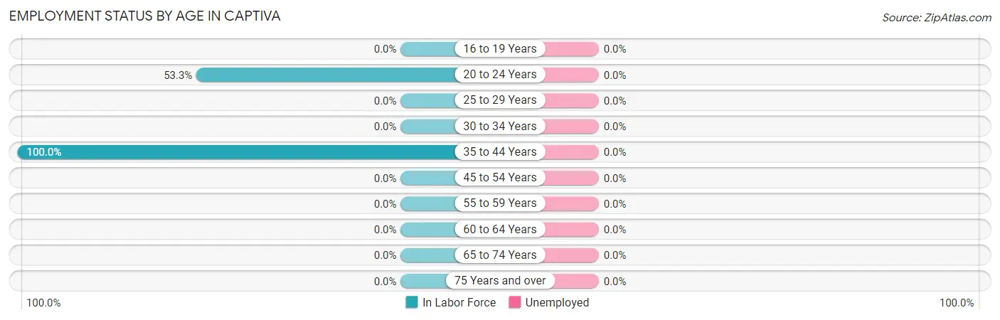 Employment Status by Age in Captiva