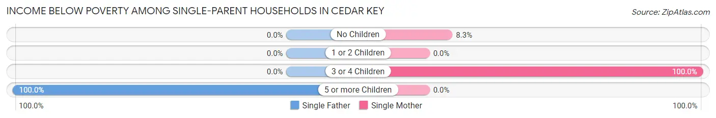 Income Below Poverty Among Single-Parent Households in Cedar Key