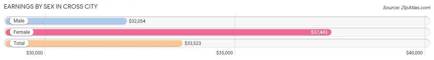 Earnings by Sex in Cross City