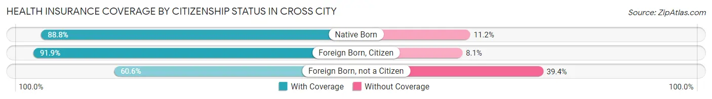 Health Insurance Coverage by Citizenship Status in Cross City