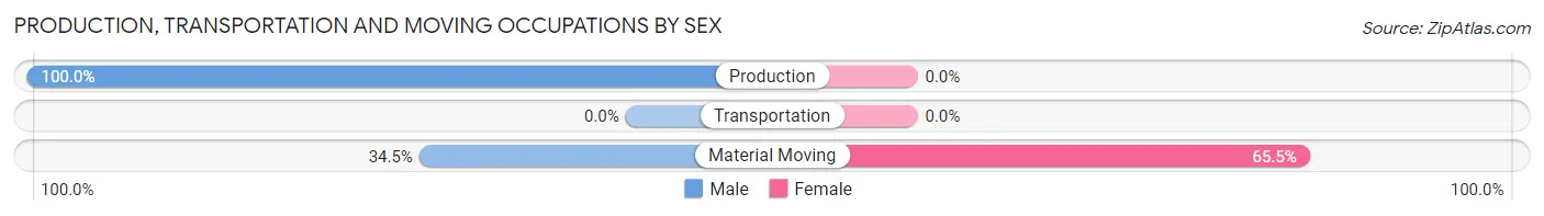 Production, Transportation and Moving Occupations by Sex in Eglin AFB