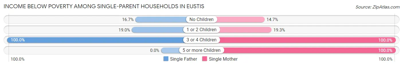 Income Below Poverty Among Single-Parent Households in Eustis