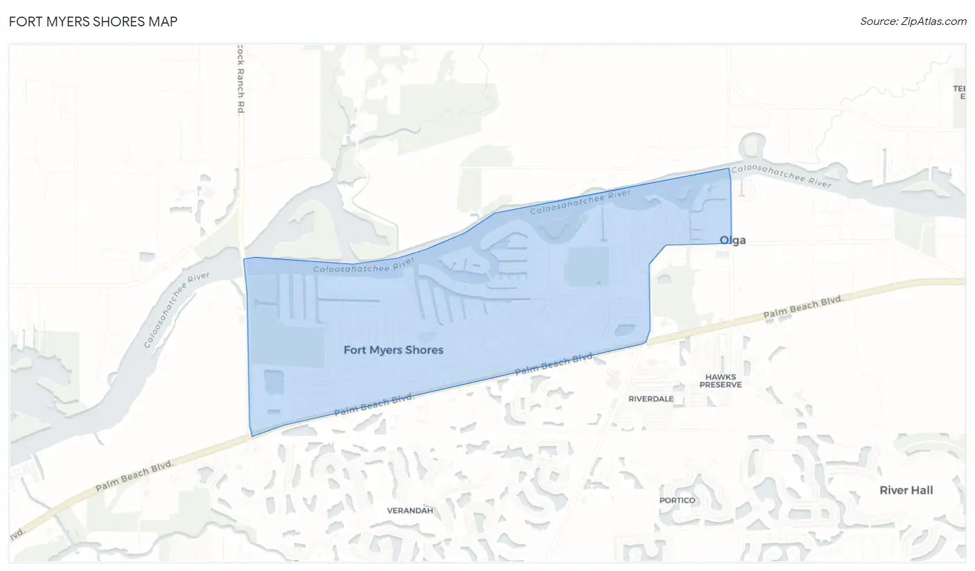 Fort Myers Shores Map
