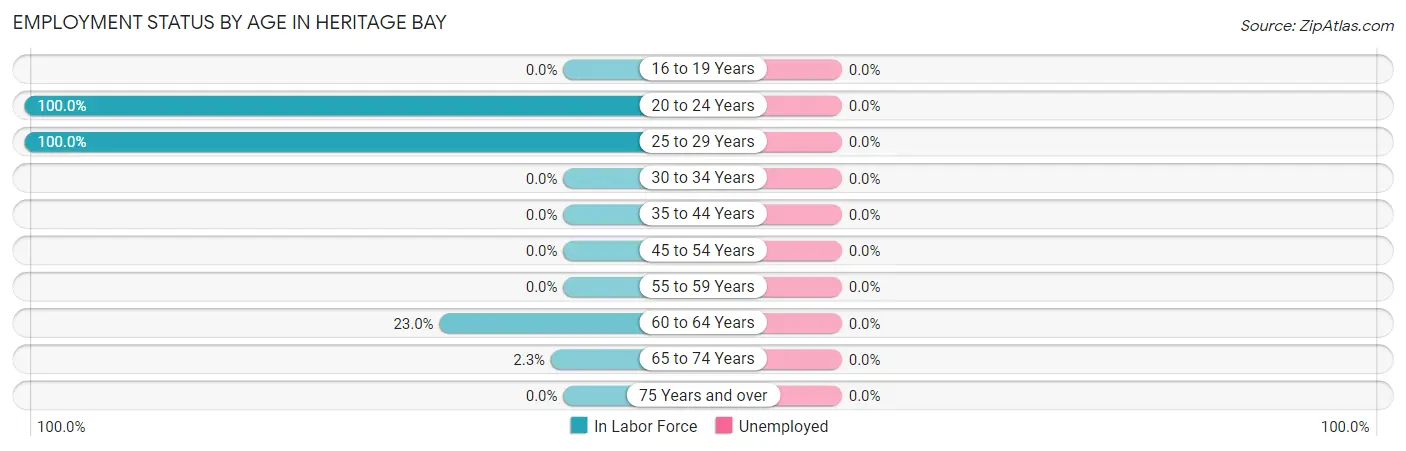Employment Status by Age in Heritage Bay