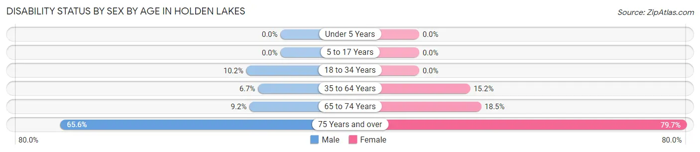 Disability Status by Sex by Age in Holden Lakes