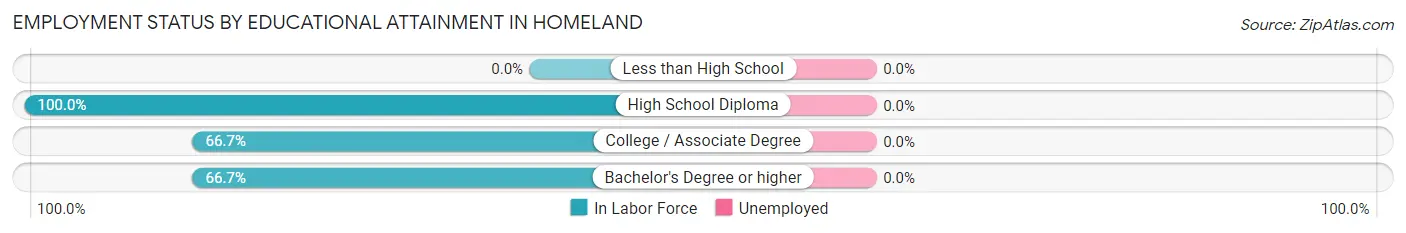 Employment Status by Educational Attainment in Homeland