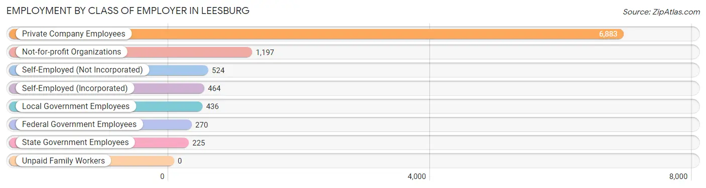 Employment by Class of Employer in Leesburg